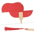 thumbnail image 3 of Unique Bargains Folding Fan Red Palm-Leaf, 3 of 5
