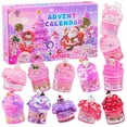 thumbnail image 1 of Calendario de adviento LAWOHO Slime de Toy Slime para 24 días, kit de bricolaje, color rosa, 1 of 9