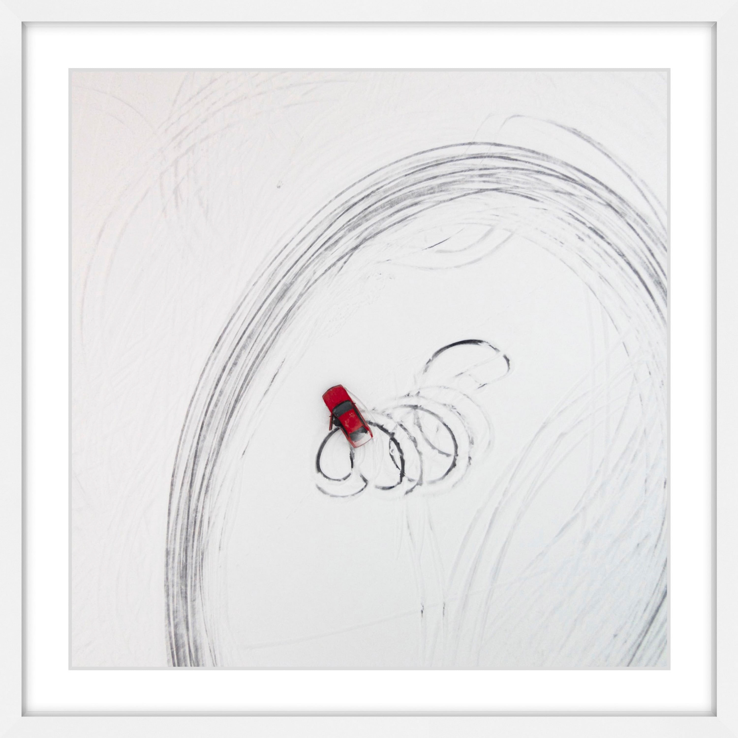 Marmont Hill "Snow Donuts" by Karolis Janulis Framed Painting Art Print