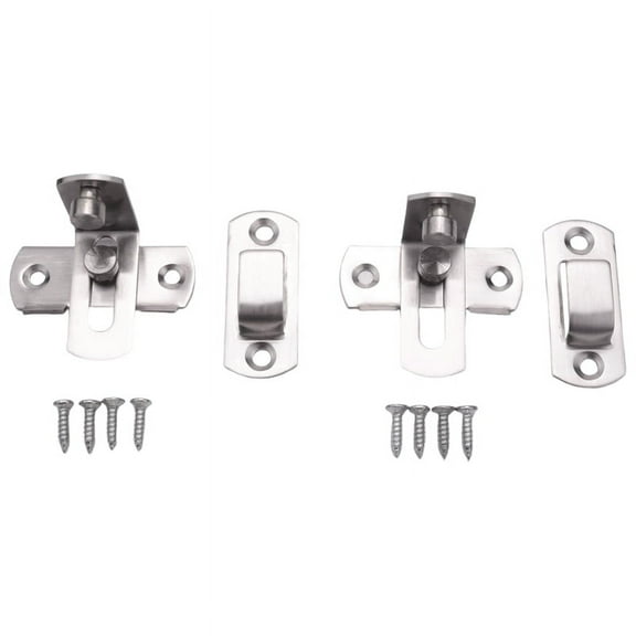 2 Pcs 90 Degree Right Angle Door Latch Hasp Bending Buckle Bolt Sliding Lock for Doors and Window
