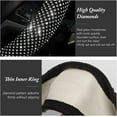 thumbnail image 4 of LinenLoon Car Rhinestone Steering Wheel Cover for Women Anti Slip Universal 15 Inch Decorative ( Black Big Diamond ), 4 of 5
