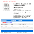 thumbnail image 2 of Head Bolt Set - Compatible with 2004 - 2006 Pontiac GTO Base 2005, 2 of 2