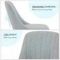 thumbnail image 7 of ChaoLink Mid-Century Modern Dining Chair Set of 2, Upholstered Fabric Accent Chairs with Wood Legs, Linen, 7 of 7
