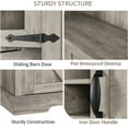 thumbnail image 6 of M optimized Farmhouse Buffet Cabinet with Storage, 54inch Coffee Bar with Sliding Barn Door and 3 Drawers, Wine Bar Cabinet for Kitchen Living Room, 6 of 7