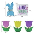 thumbnail image 2 of DizeyBoyo Easter Sign Bunny Rabbit Flower Wood Table Ornaments Set Centerpieces-Easter Decoration for Spring Birthday Home Office Farmhouse Gift, 2 of 10