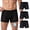 Black, variant on CaiDieNu Mens Incontinence Underwear, Washable Reusable Leak Protection Boxer Briefs, 200 mL Absorbency Breathable Mesh, 3 Pack Black