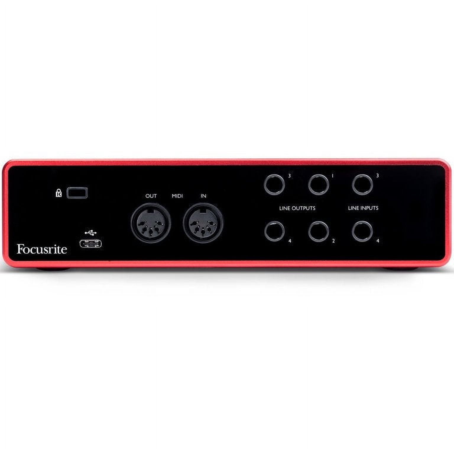 Focusrite Scarlett 4i4 3rd Gen 4-in, 4-out USB Audio Interface Bundle with XLR Cable and Polishing Cloth