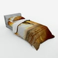 thumbnail image 2 of Ambesonne Beach Bedding Set 3 Pcs, Sunset Caribbean Palms, Twin, Dark Orange Pale Blue, 2 of 2