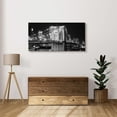 thumbnail image 6 of Epic Art 'Brooklyn Bridge at Night' by Jet Lowe, Acrylic Glass Wall Art, 48"x24", 6 of 8