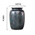 thumbnail image 6 of Xanthippe Handmade Ceramic Table Vase, 8.27" Wide-Mouth Textured Decorative Vase with Hammered Kiln-Change Glaze, Rustic Industrial Flower Vase for Home, Office, Living Room, Indoor & Outdoor Decor, 6 of 10