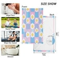 thumbnail image 6 of Yayeee 2 Pack Hand Towels for Bathroom 100% Cotton 16" x 28" Soft Absorbent Kitchen Towel, Playful Daisy, 6 of 7
