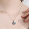 thumbnail image 3 of Gold Plated Heart Diamond Necklace Sparkle Solitaire Pendant Halo Necklace for Women Classic Luxury Love Clavicle Neckband Valentine's Day Gift, 3 of 3