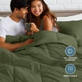 thumbnail image 5 of Bare Home Down Alternative Comforter Set - 3-Pieces - All Seasons - Oversized Queen, Cypress, 5 of 10