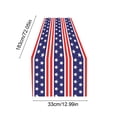 thumbnail image 3 of Linnome Independence Day Polyester Table Runner with Star Pattern for Holiday Party Decor 72x13in Multicolor, 3 of 6