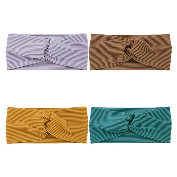 TELOLY 4Pcs Headbands for Women,Polyester Hair Band,Women's Headbands,Mixing1