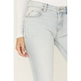 thumbnail image 2 of Shyanne Women's Agave Light Wash Mid Rise Destructed Stretch Flare Jeans Light Wash 29W x 34L, 2 of 4