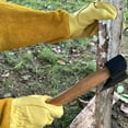 thumbnail image 5 of Gardening Gloves for Women/Men, Thorn Proof Cowhide Leather Rose/Blackberry Pruning Long Forearm Protection Gauntlet, Suitable for Gardening Pruning, Gardeners Yard Work etc(Large), 5 of 8