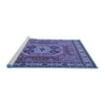 thumbnail image 2 of Ahgly Company Machine Washable Indoor Rectangle Persian Blue Traditional Area Rugs, 8' x 12', 2 of 4