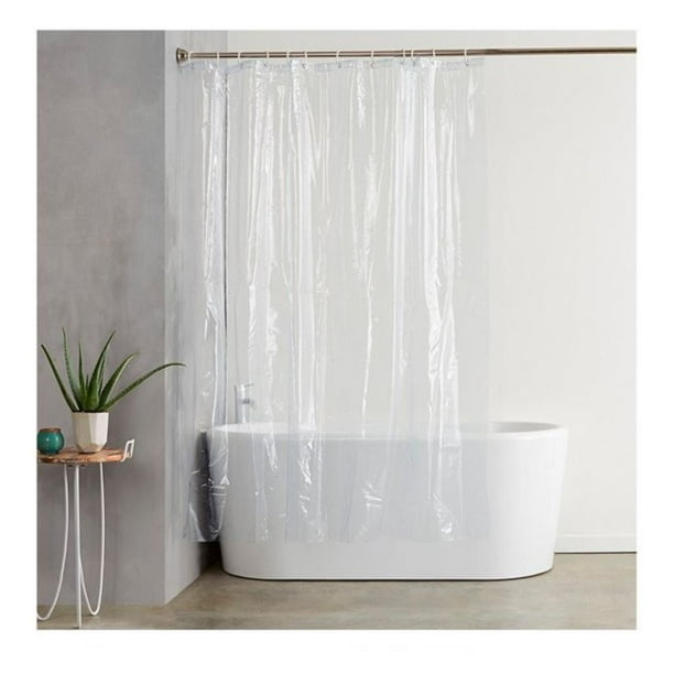 Magnetic Mildew Resistant Transpa, Clear Magnetic Shower Curtain Liner