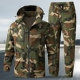 thumbnail image 2 of Outdoor Casual Jacket Men's Suits Labor Insurance Clothing Wear-resistant Dirt-resistant Tracksuits Multi-pocket Tooling High-quality Hiking Sets Camping Camouflage Jacket Long Pants 2-piece Sets, 2 of 5