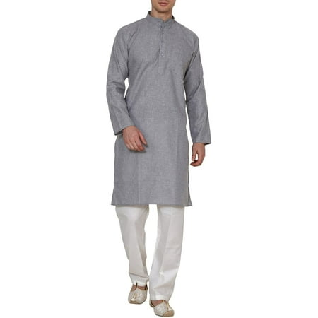 

Royal Men s Cotton Kurta Pyjama Set (ROYAL_248_Grey_Medium)