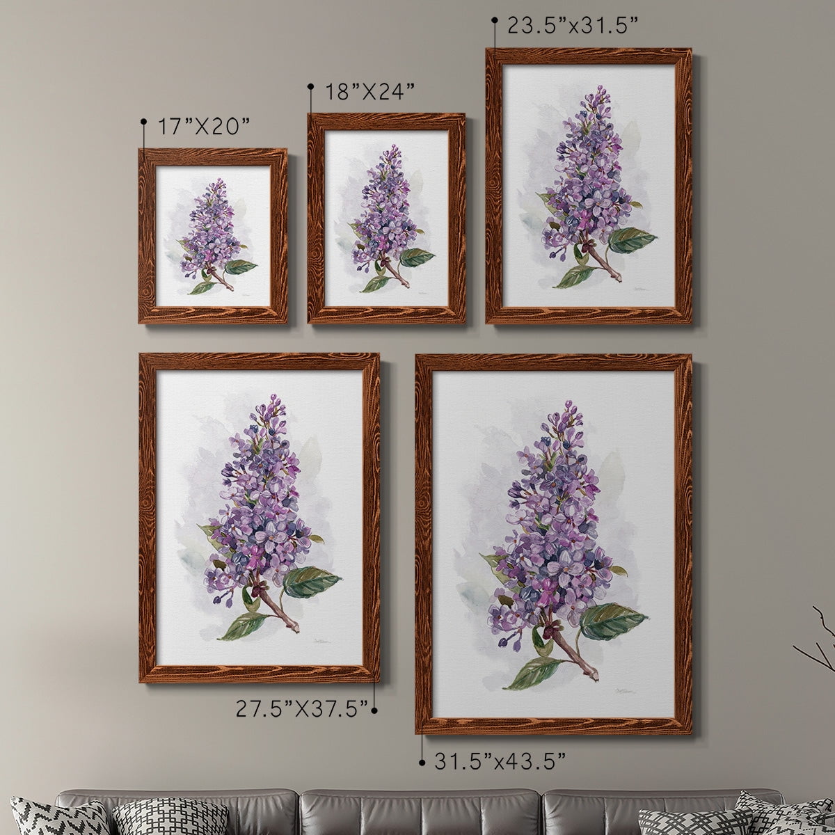 Awash in Lilac I - Premium Framed Canvas 2 Piece Set - Ready to Hang