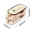 thumbnail image 3 of Double Storage Box for Kitchen & Refrigerator, Transparent Rolling Rack Organizer, Multi-Layer Plastic Storage Container for Eggs, Snacks & Small Kitchen Items, Space-Saving Design, 3 of 4