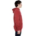thumbnail image 3 of Beimar Drop Ship Unisex 8.25 oz. 80/20 Cotton/Poly Pigment-Dyed Hooded Sweatshirt - RED - S, 3 of 3