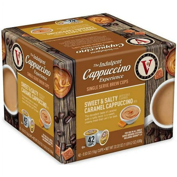 Victor Allen's Coffee 42-Count Sweet and Salty Caramel Cappuccino Single Serve Cups