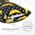 thumbnail image 3 of Yiaed Banana Print Brushed Microfiber Envelope Pillowcases, Standard,Envelope Closure Pillow Cases(Without Pillow Core)-16"x24", 3 of 6