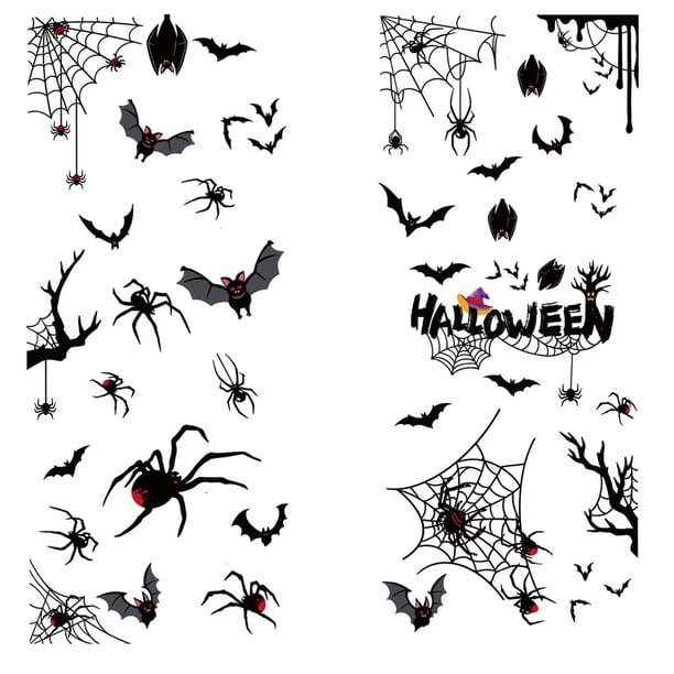 Liquidación Halloween Window Scene Layout Glass Decal Adhesive Free Electrostatic Sticker