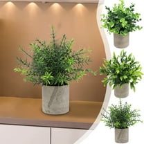 Artificial Green Plant | Simulation Potted Home Office Hotel Lobby Decoration | Faux Leaf Arrangement | 25x8cm | Long Lasting Maintenance Free | Multicolor Plastic | 1 Piece