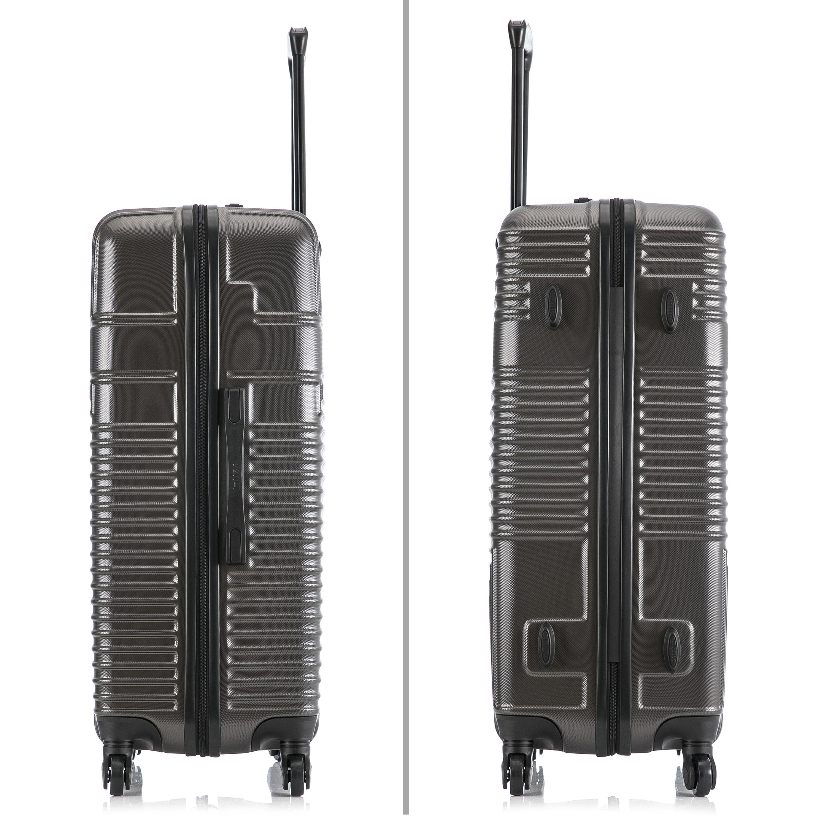 InUSA Resilience 28" Hardside Lightweight Luggage with Spinner Wheels, Handle, and Trolley, Charcoal