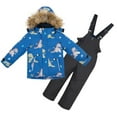 thumbnail image 3 of KAUOD Kids Cute Dinosaur Ski Suits 2 Piece Winter Puffer Jackets Bib Pants Set Boys Girls Outdoor Hiking Snowpants Snowsuit, 3 of 6