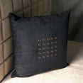 CENTERED GROMMETS ACCENT ON MICRO SUEDE PILLOW