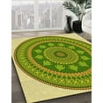 thumbnail image 3 of Ahgly Company Machine Washable Indoor Rectangle Transitional Chameleon Green Area Rugs, 7' x 9', 3 of 7
