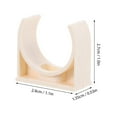 thumbnail image 2 of PBPBOX Pipe Clips U-Shaped Pipe Clamps Beige PVC 40Pcs, 2 of 8