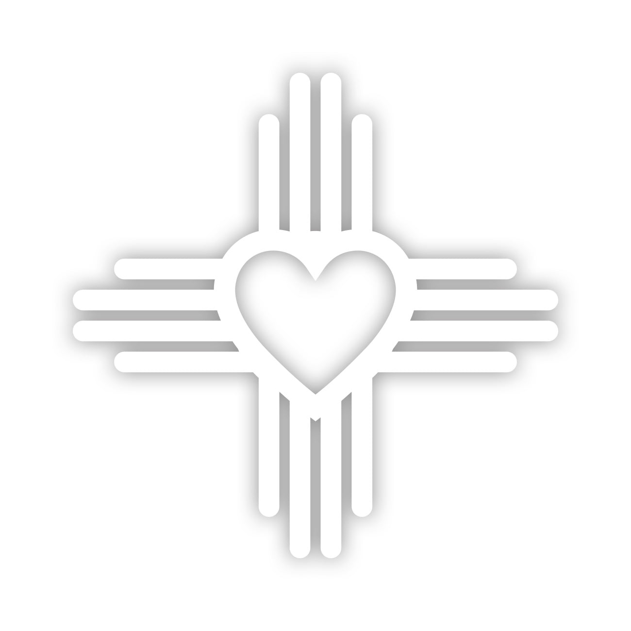 Zia Heart Symbol Sticker Decal Die Cut Self Adhesive Vinyl