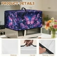 thumbnail image 6 of TSOVTHRID Violet Butterfly Rose Flower Print Microwave Oven Dust Cover Toaster Oven Cover with Top Handle Dust-Proof Kitchen Appliance Protector Fingerprint Protection, 18.25"W x 14.5"D x 11"H, S, 6 of 7