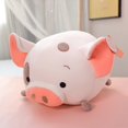 thumbnail image 1 of Chubby Japanese Doll Cute Soft Dinosaur Piggy Elephant Dog Husky Pillow Plush Stuffed Toy Gift to Girl Child Couple Decorationwhite pig45 Deng Xun unisex, 1 of 2