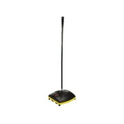 Rubbermaid Floor and Carpet Sweeper, Plastic Bristles, 44" Handle, Black/Gray