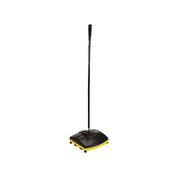 Rubbermaid Floor and Carpet Sweeper, Plastic Bristles, 44" Handle, Black/Gray