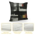 thumbnail image 4 of Nawypu  Black White Grey Pillow Covers, Abstract Art Outdoor Decorative Throw Pillows for Couch, Modern Geometry Decor Cushion Cover Soft Farmhouse Square Pillowcase for Bed Car Safa, 4 of 5