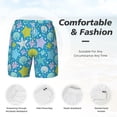 thumbnail image 5 of Lsque Mens Swim Trunks Starfish Pattern - Bathing Suit Compression Liner - Beach Swim Shorts Swimwear - (S-3XL) - Stretch Quick Dry -Large, 5 of 9