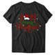 thumbnail image 4 of Gibobby Camisa navideña mujer Navidad Moda Casual Impresión Manga Corta Cuello Redondo Camiseta Blusa Tops(Negro,M), 4 of 5