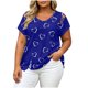 thumbnail image 4 of Neewe Womens Tops Short Sleeve T Shirts Print Dressy Casual Round Neck Summer Clothes Outfits Blouses Loose Fit, 4 of 8