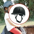 thumbnail image 6 of Colaxi Horse Riding Helmet Equestrian Helmet Shockproof Simple Comfortable Portable Breathable Summer Adjustable Riding Cap for Kids Full Black, 6 of 10