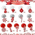 thumbnail image 3 of 26 PCS Christmas Candy Hanging Swirls Decorations Pre-Strung Candy Cane Peppermint Hanging Streamers Red White Lollipop Ceiling Swirl Decor for Xmas Holiday Party Home, 3 of 5
