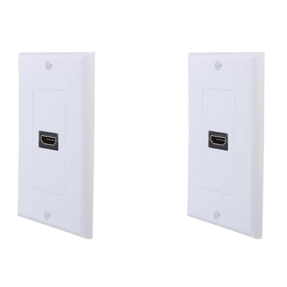 2x New 1-port Wall Face Plate Panel Cover Coupler Outlet Extender 3d 1080p White