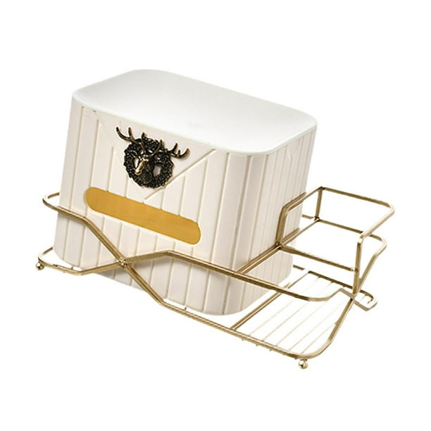 Servilletero caja de almacenamiento de papel Macarena Organizador de pañuelos G-Blanco Con base